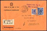 Lettera manoscritti raccomandati  contrassegno 1958