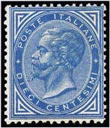 Vittorio Emanuele II&deg; francobollo O.C.V. Torino