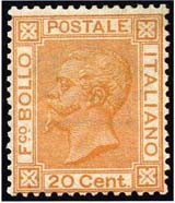 Vittorio Emanuele II&deg; francobollo O.C.V. Torino