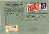 Cartolina precetto per ammasso bestiame bovino
