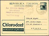 Cartolina della Repubblica senza stemma  e con pubblicit&agrave;