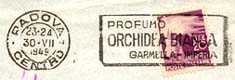 Bollo postale meccanico  con pubblicit&agrave; 1949