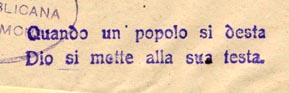 Timbri propaganda Quando un popolo si desta