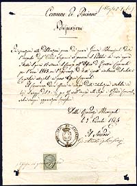 1864 Uso fiscale dei francobolli