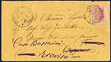 fronte di rispedizione postale plurima 1879