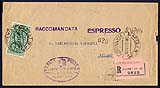 Lettera  in franchigia con servizio espresso affrancatura integrativa  con valore espresso