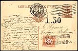 Cartolina postale in fermo posta pagato dal mittente 1925