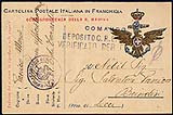 Cartolina in franchigia di marinaio militare  della prima guerra mondiale  secondo tipo