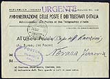 Busta Mod. 94  per invio corrispondenze fra uffici postali