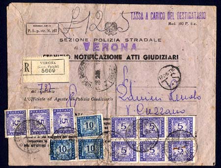 segnatasse  notificazione atti giudiziari  fronte