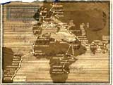 Carta itinerari aerei  dell'Asse Italo-tedesco