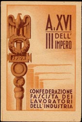 Tessera Confederazione Fascista  Lavoratori Industria 1938