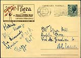 cartolina postale dello stato con pubblicità 1953