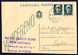 cartolina postale con impronta ricoperta