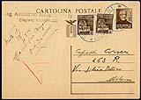 Cartolina postale Mazzini  con tariffa  dell'ottobre 1944